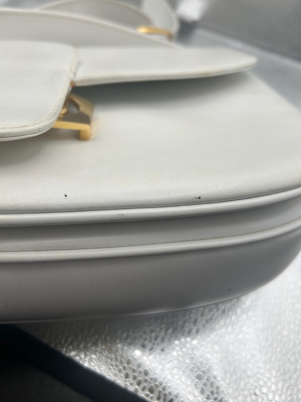 Celine vintage white leather shoulder bag - Picture 12 of 15
